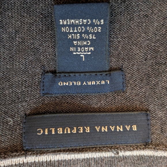 Banana Republic Men's Long Sleeve Sweater Luxury Blend Silk-Blend Large - Picture 3 of 4